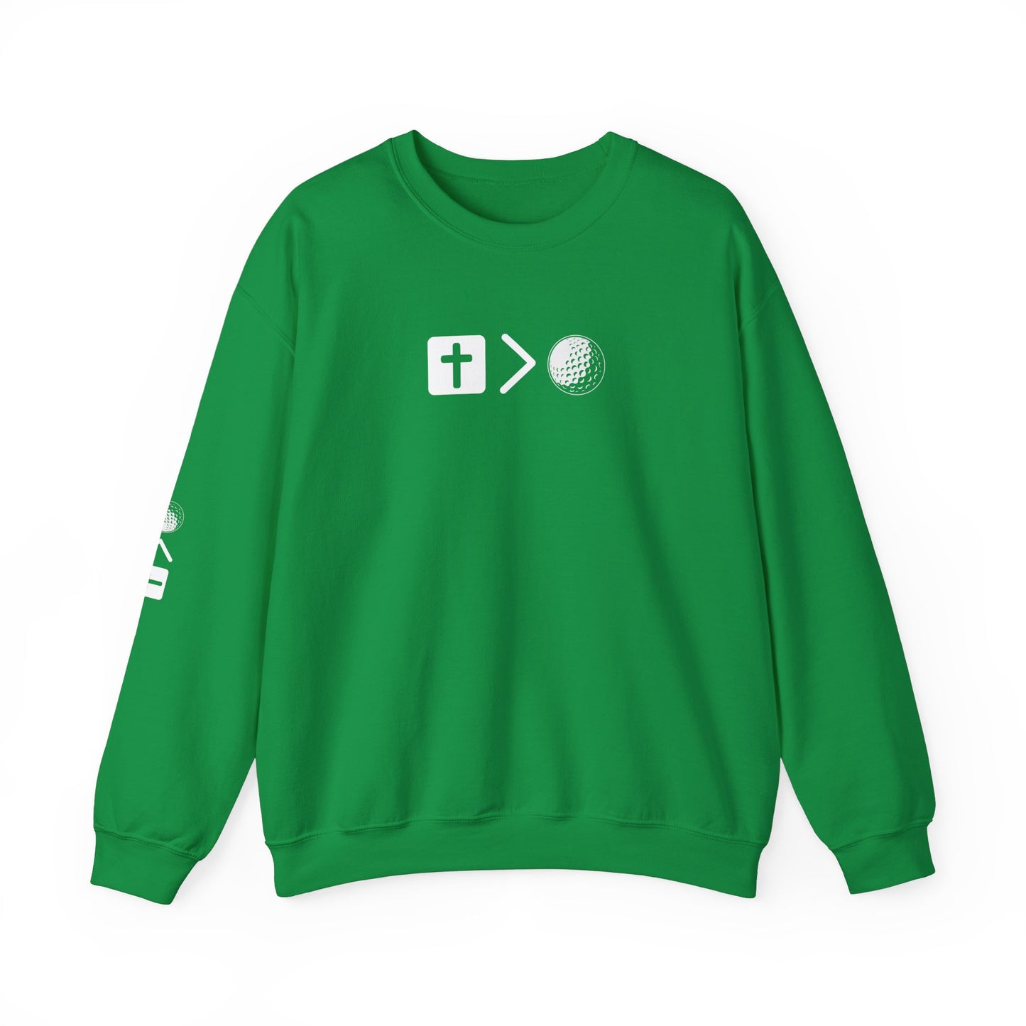 Jesus is bigger than golf Unisex Heavy Blend™ Crewneck Sweatshirt