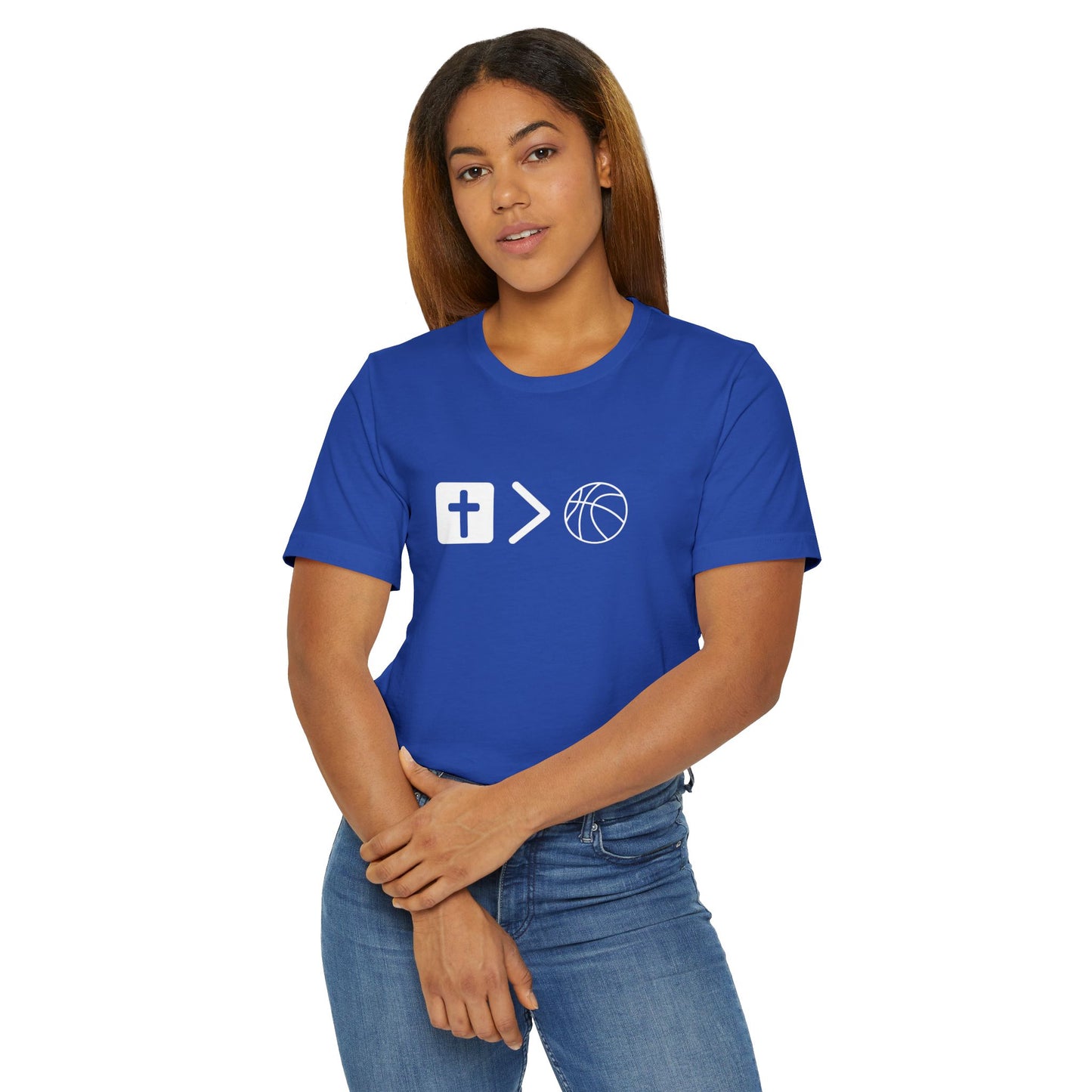 Jesus is bigger than basketball Classic Unisex Jersey T-Shirt