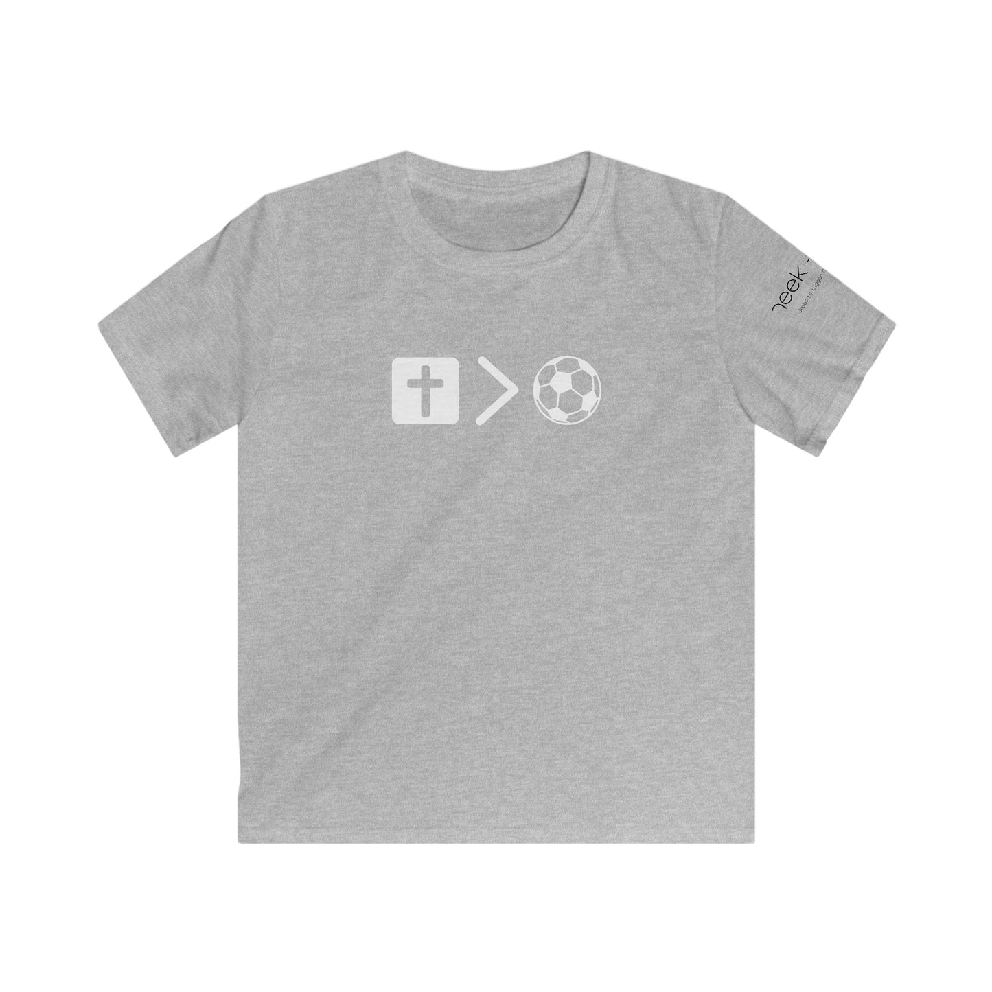 Youth Jesus is bigger than Soccer Short Sleeve Tee