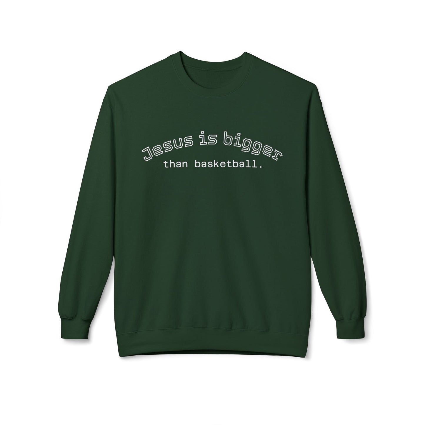 Light Weight Jesus is bigger than basketball Crew Neck