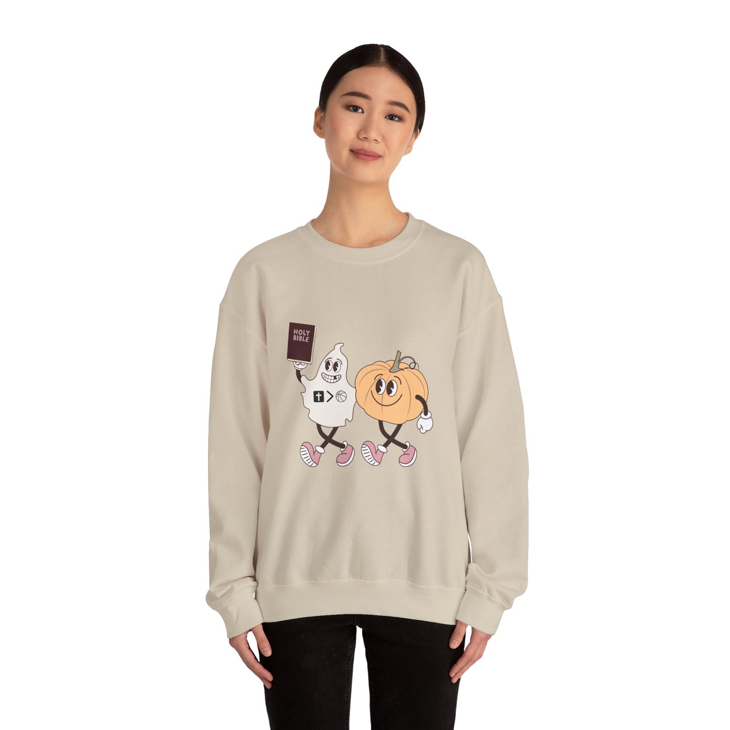 Jesus is bigger than basketball fall fun sweat shirt