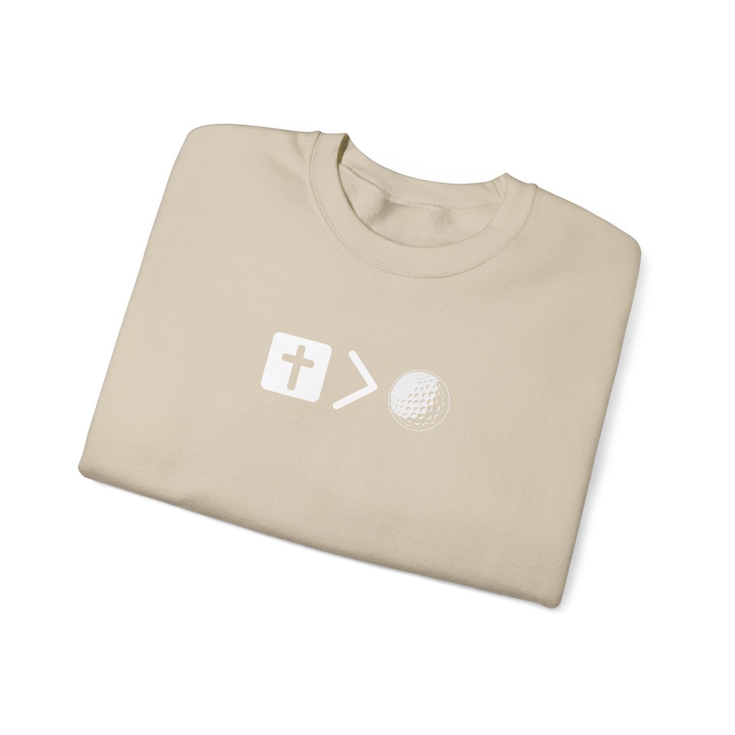 Jesus is bigger than golf Unisex Heavy Blend™ Crewneck Sweatshirt
