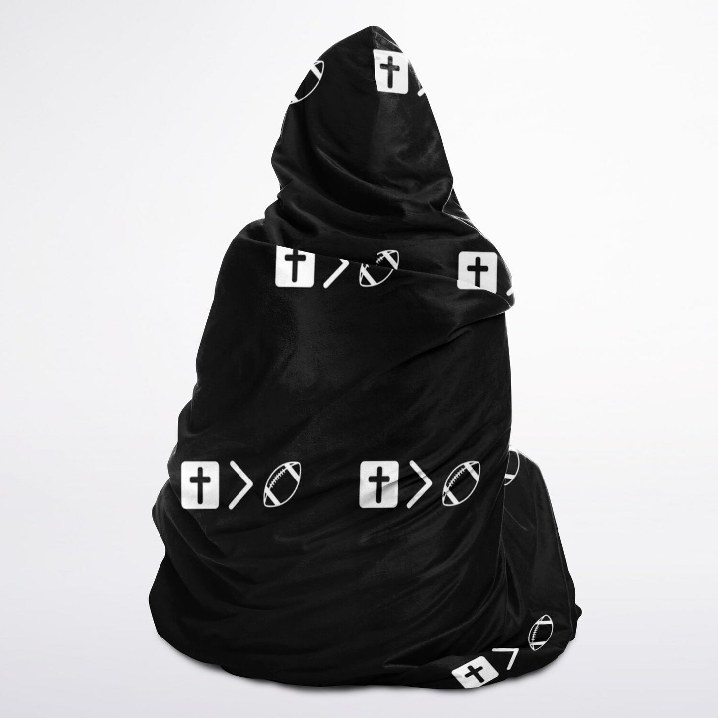 Jesus is bigger than football Youth Hooded Blanket Micro Fleece