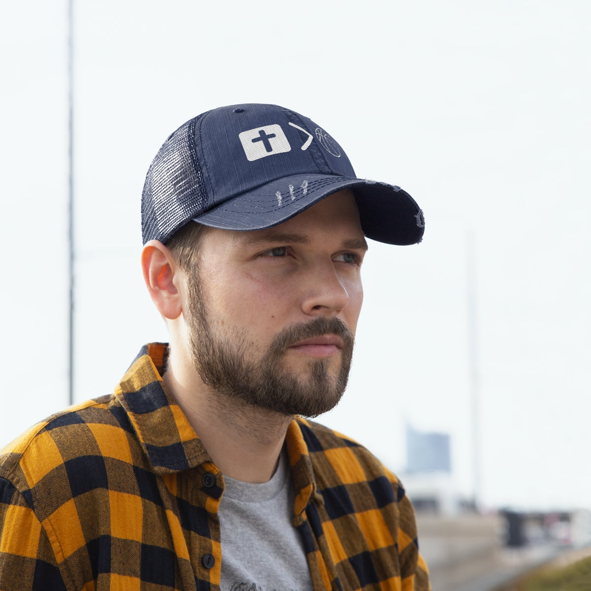 Jesus is bigger than basketball Mesh Hat (3 colors)