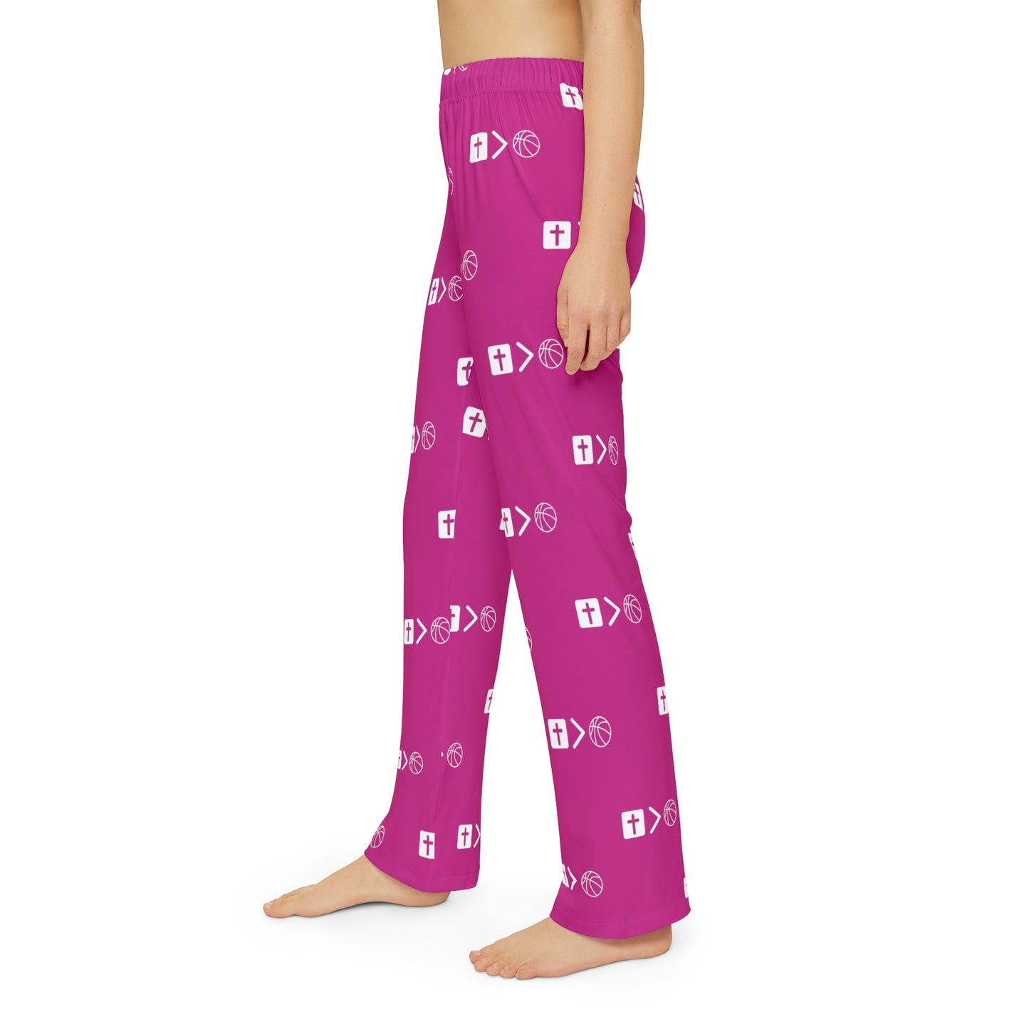 Jesus is bigger than basketball Youth Pajama Pants