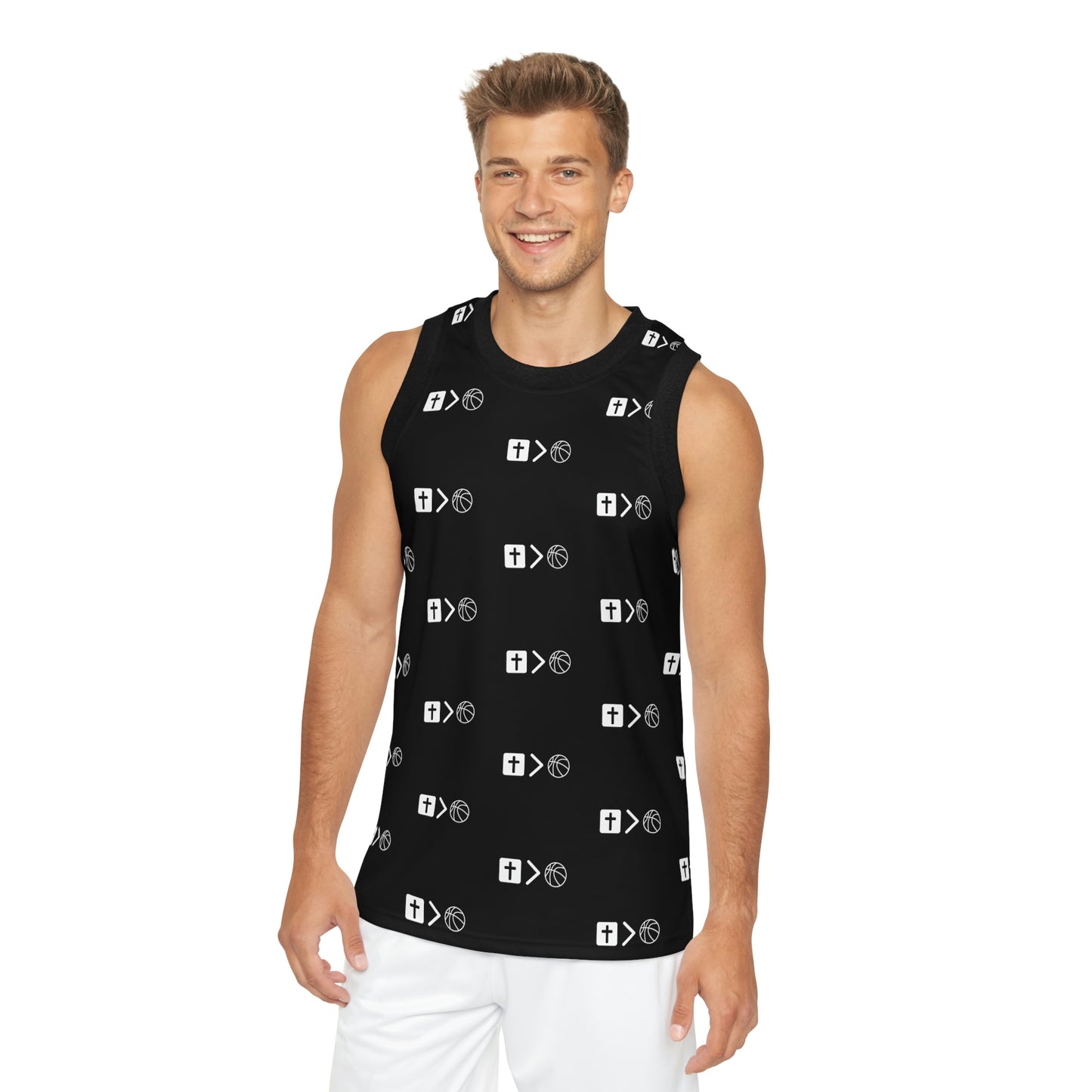 New Jesus is bigger than basketball Unisex Basketball Jersey
