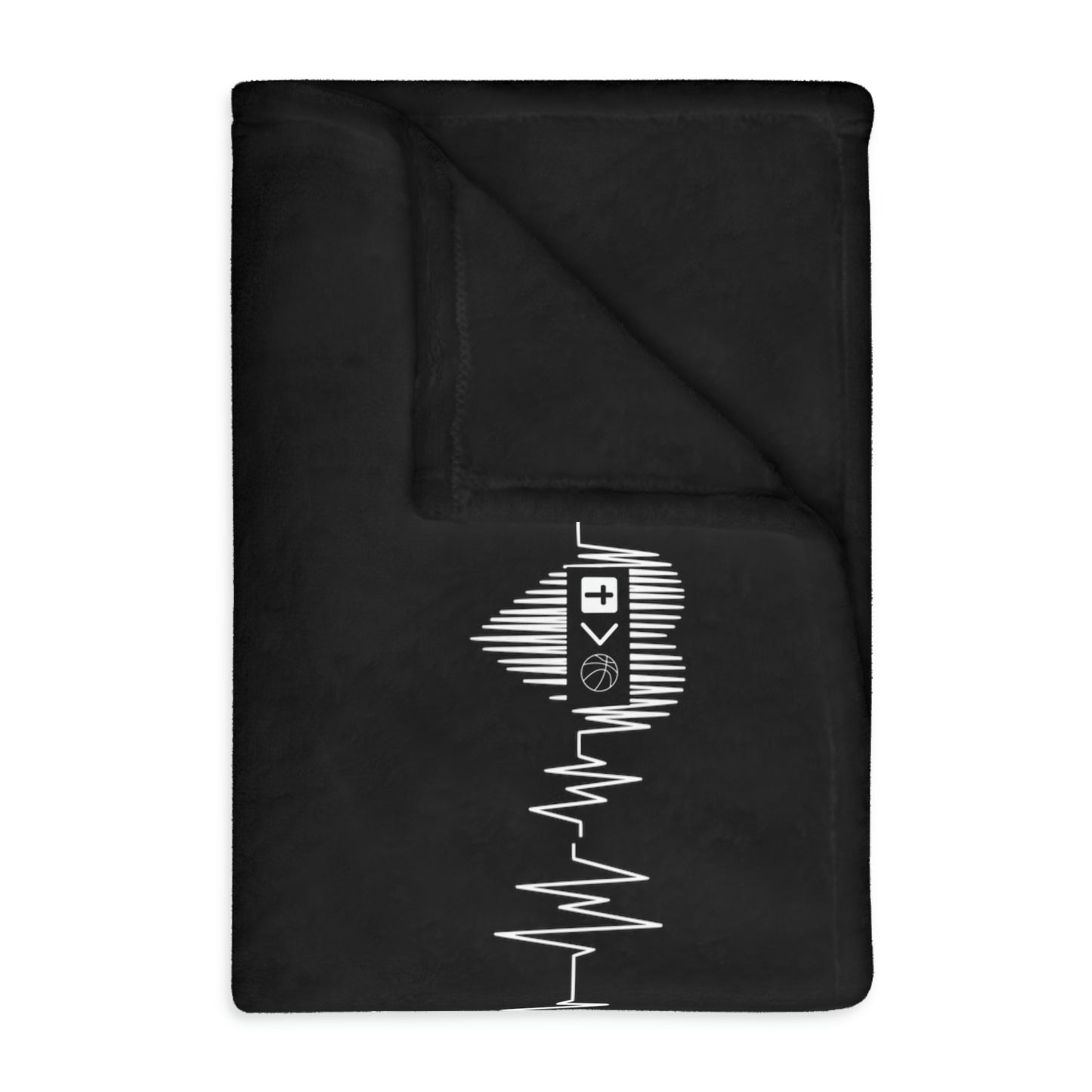 HeartBeat Velveteen Minky Blanket (Two-sided print)