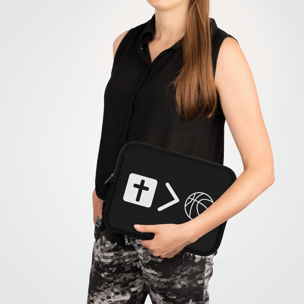 Jesus is bigger than basketball Laptop Sleeve