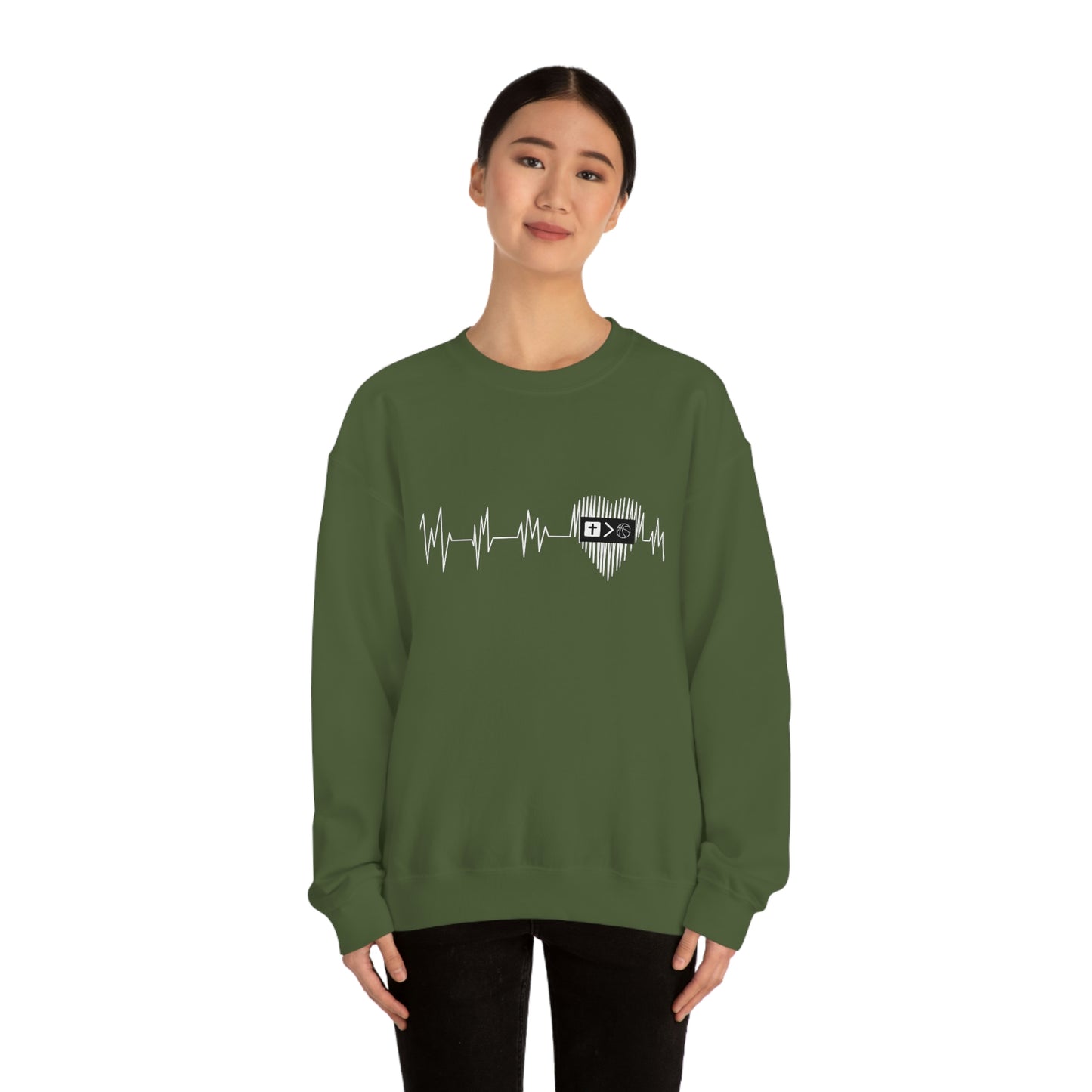 Heartbeat Unisex Crewneck Sweatshirt