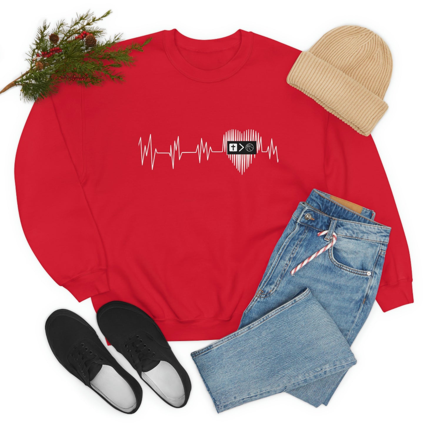 Heartbeat Unisex Crewneck Sweatshirt