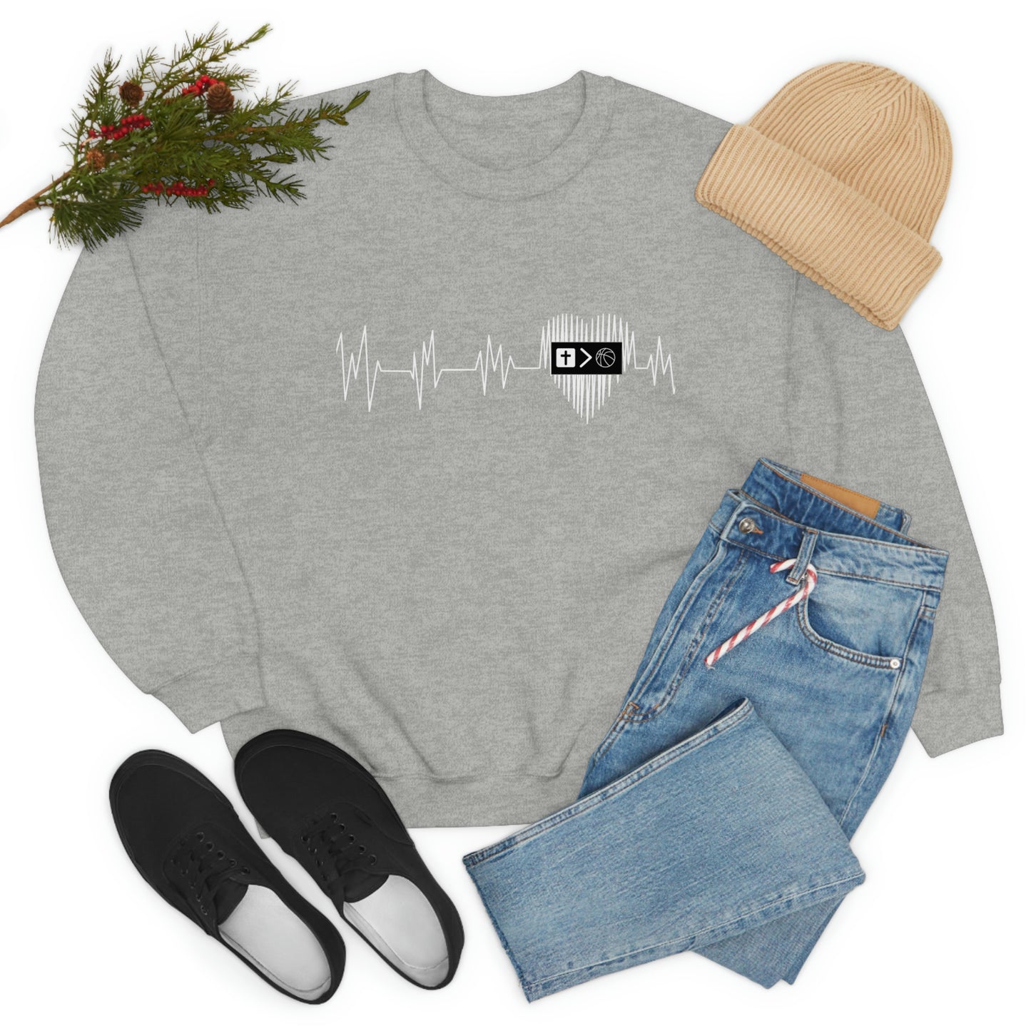 Heartbeat Unisex Crewneck Sweatshirt