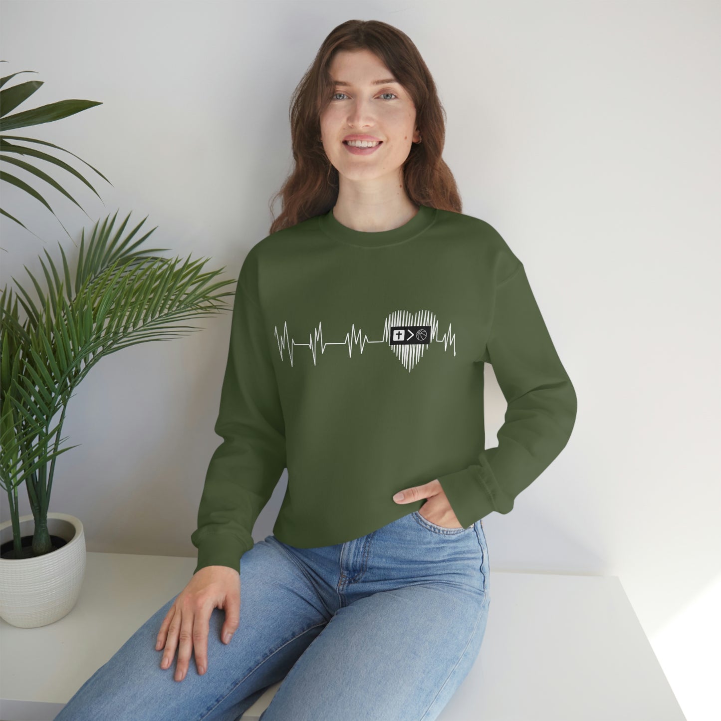 Heartbeat Unisex Crewneck Sweatshirt