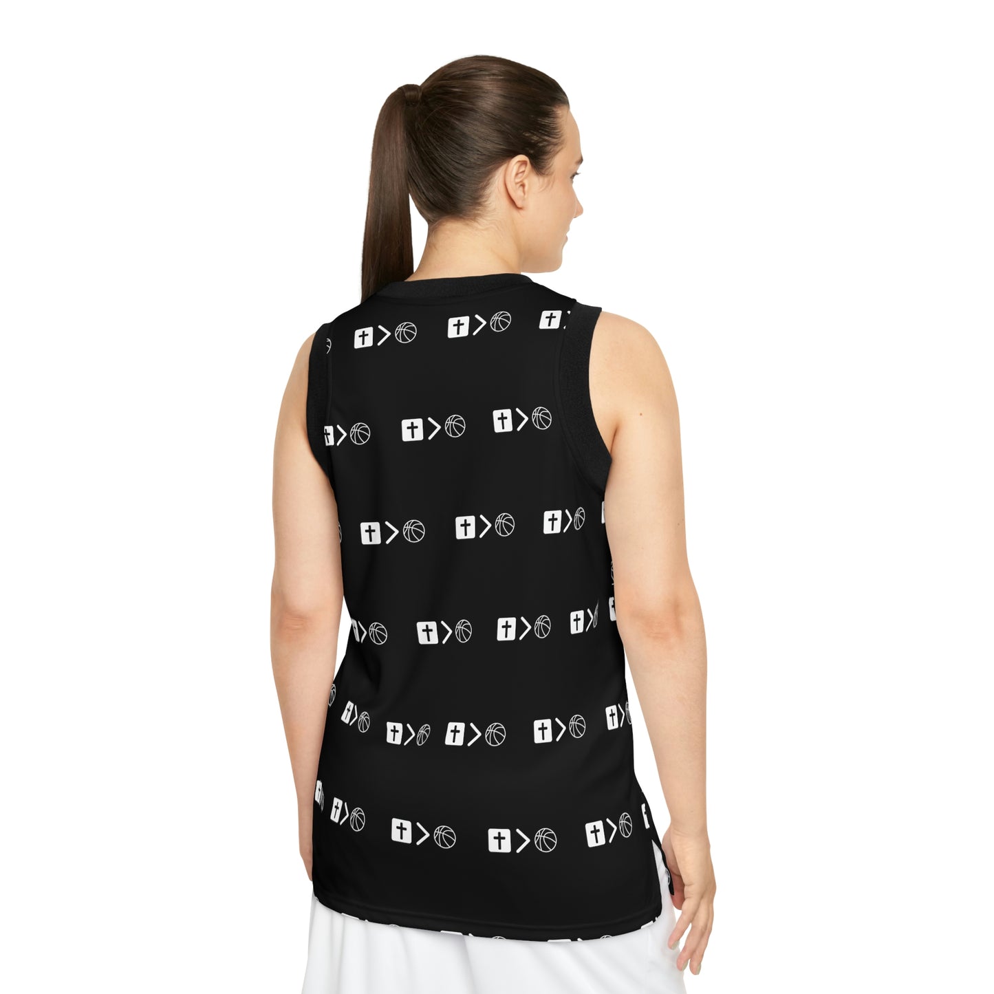 New Jesus is bigger than basketball Unisex Basketball Jersey
