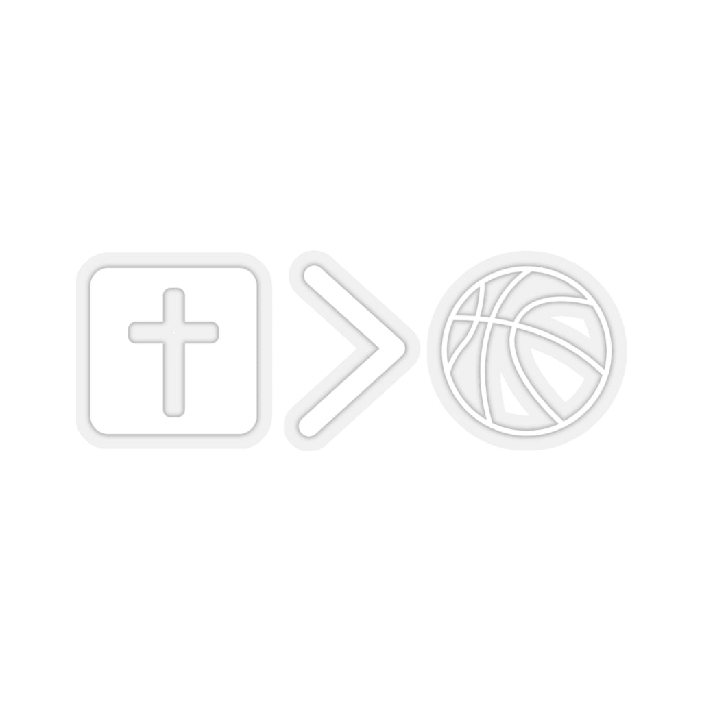 Jesus is bigger than basketball Go-Anywhere Stickers