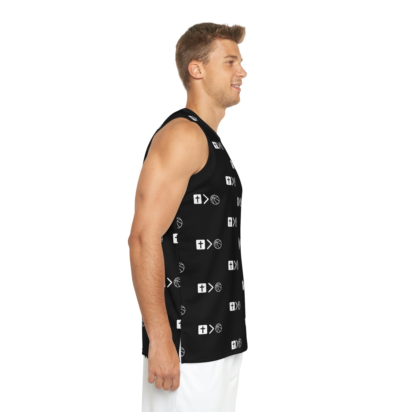 New Jesus is bigger than basketball Unisex Basketball Jersey