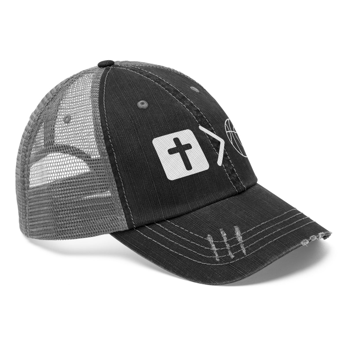 Jesus is bigger than basketball Mesh Hat (3 colors)