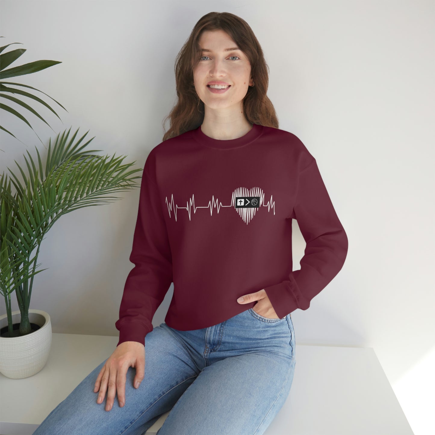 Heartbeat Unisex Crewneck Sweatshirt