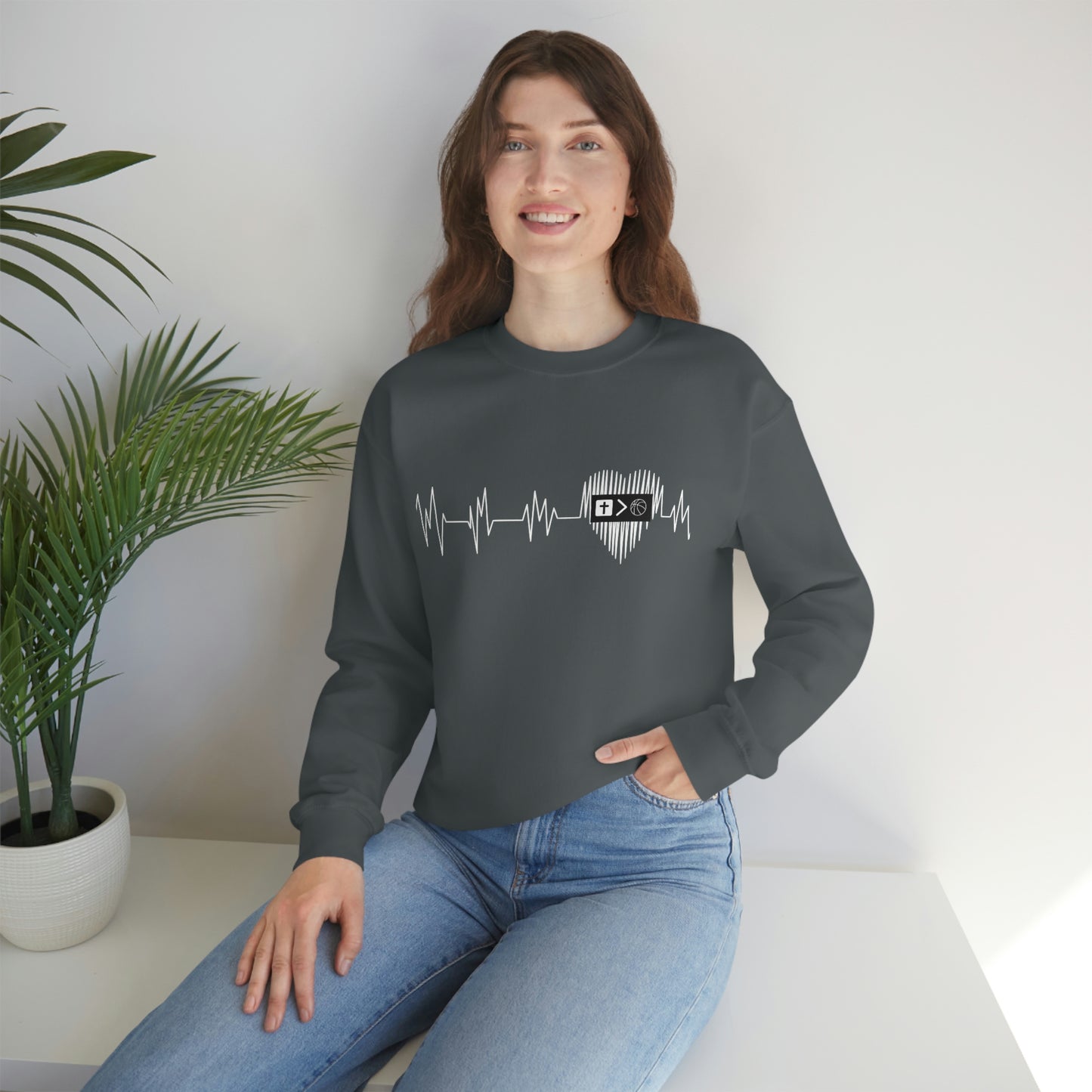 Heartbeat Unisex Crewneck Sweatshirt