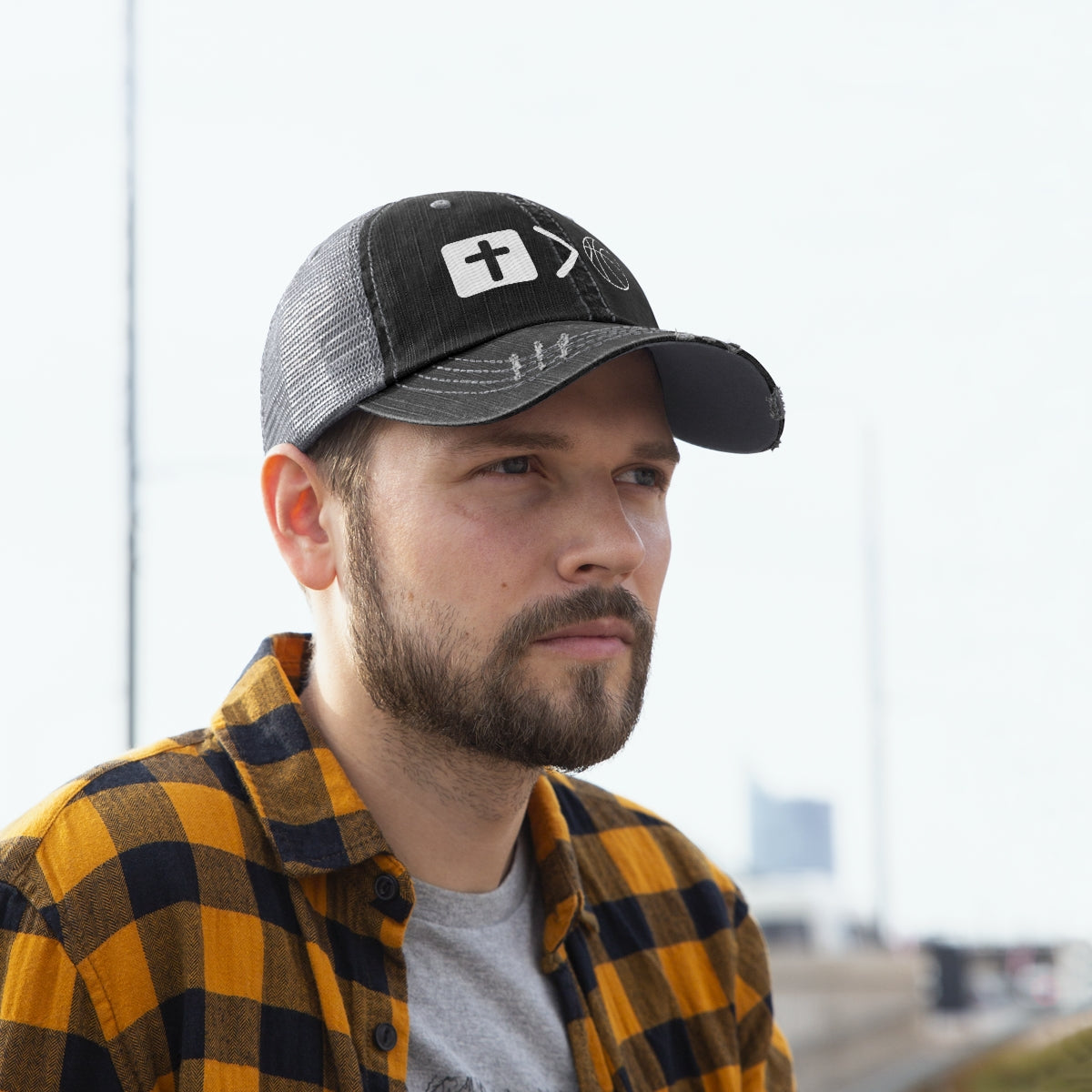 Jesus is bigger than basketball Mesh Hat (3 colors)