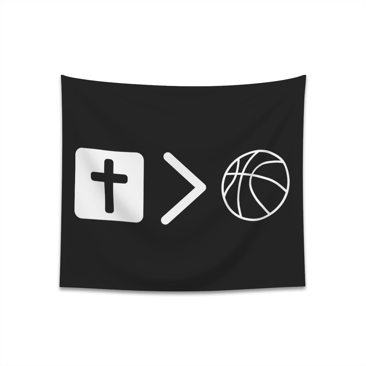 Jesus is bigger than basketball Wall Tapestry