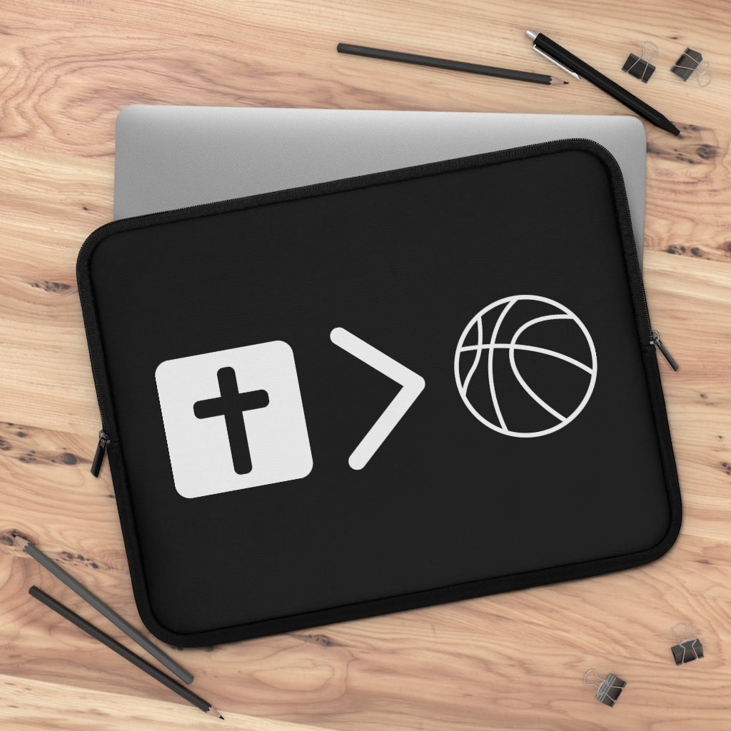 Jesus is bigger than basketball Laptop Sleeve