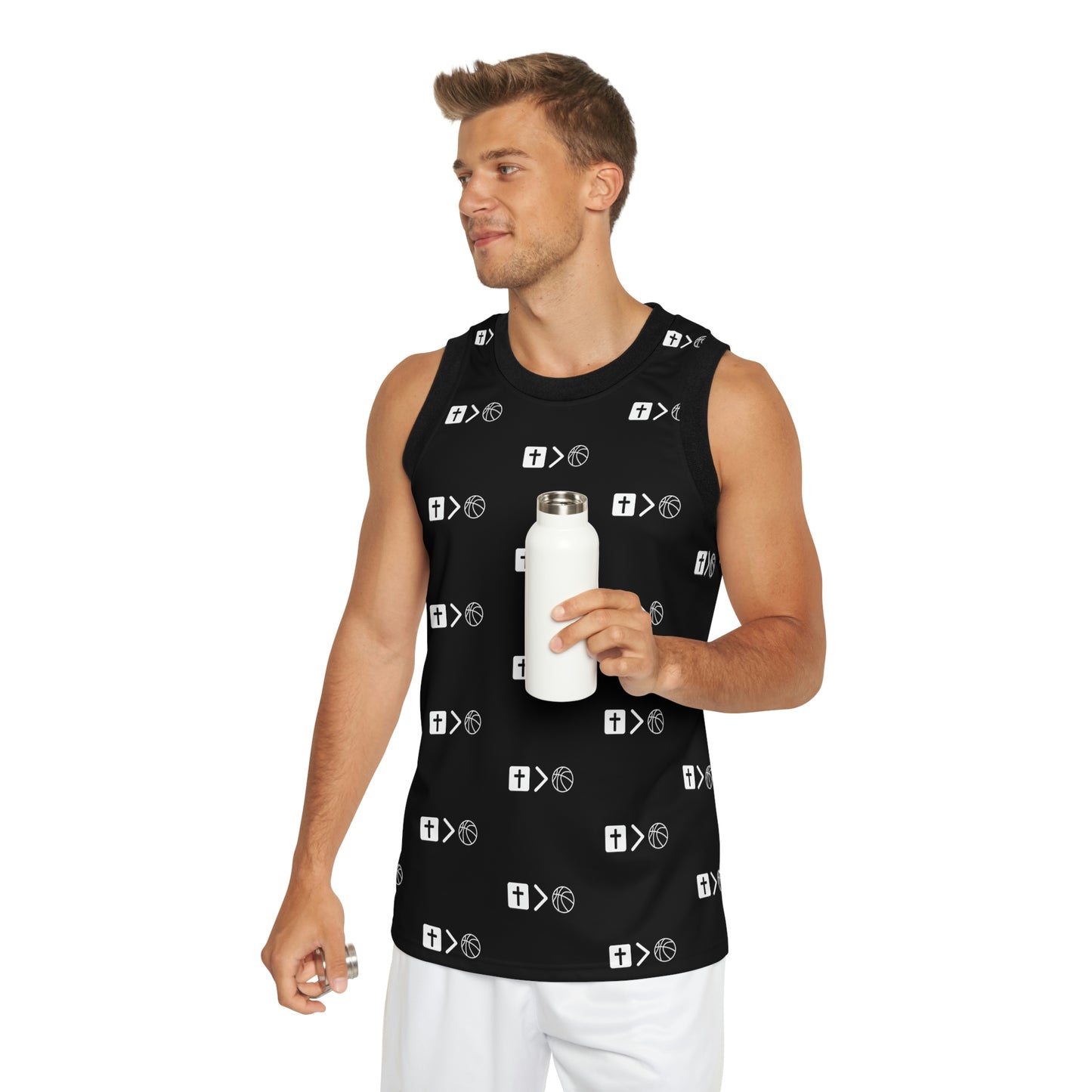 New Jesus is bigger than basketball Unisex Basketball Jersey