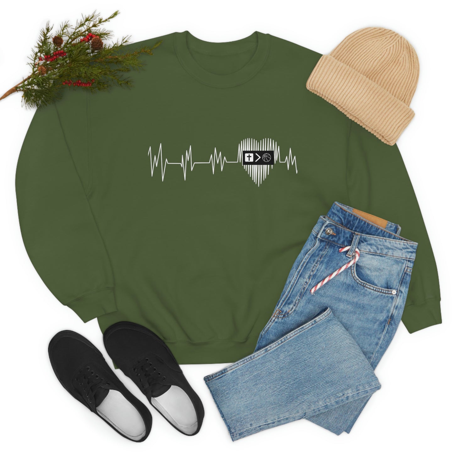 Heartbeat Unisex Crewneck Sweatshirt