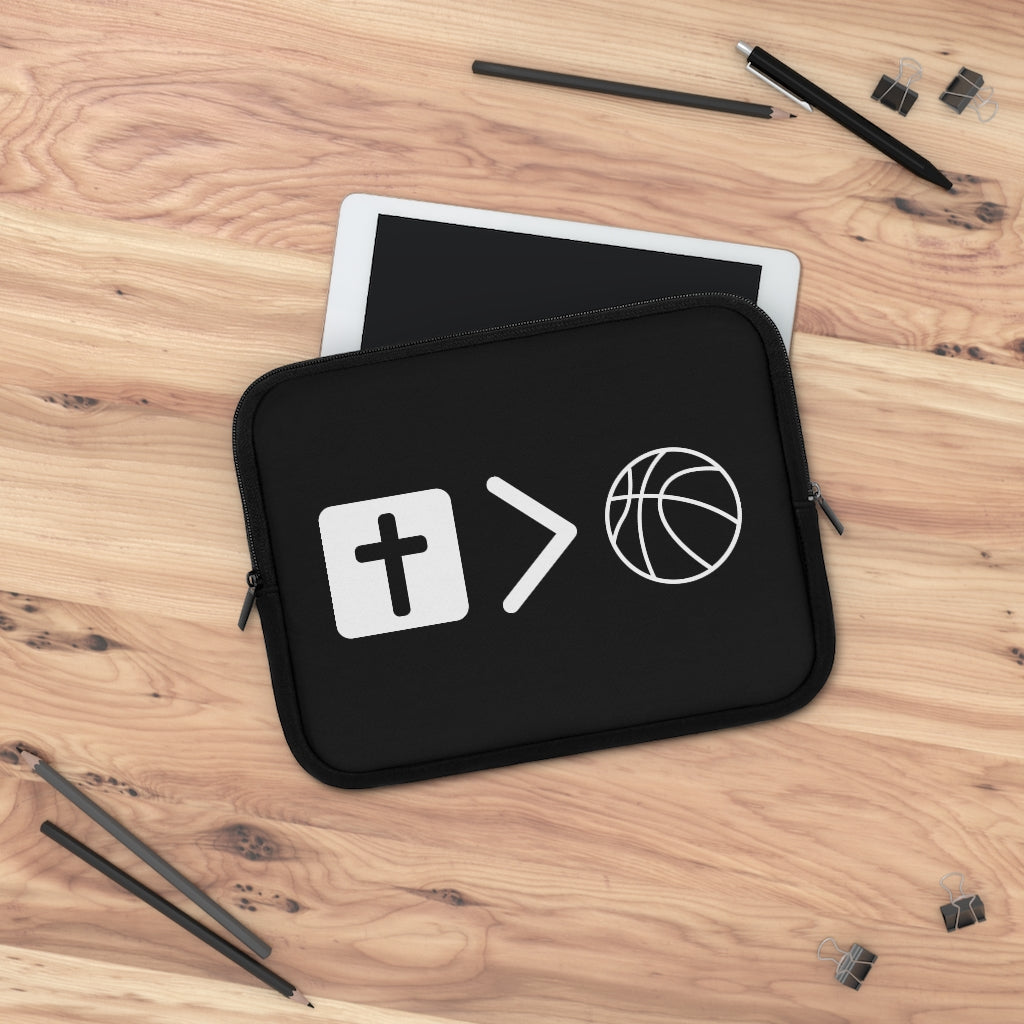 Jesus is bigger than basketball Laptop Sleeve