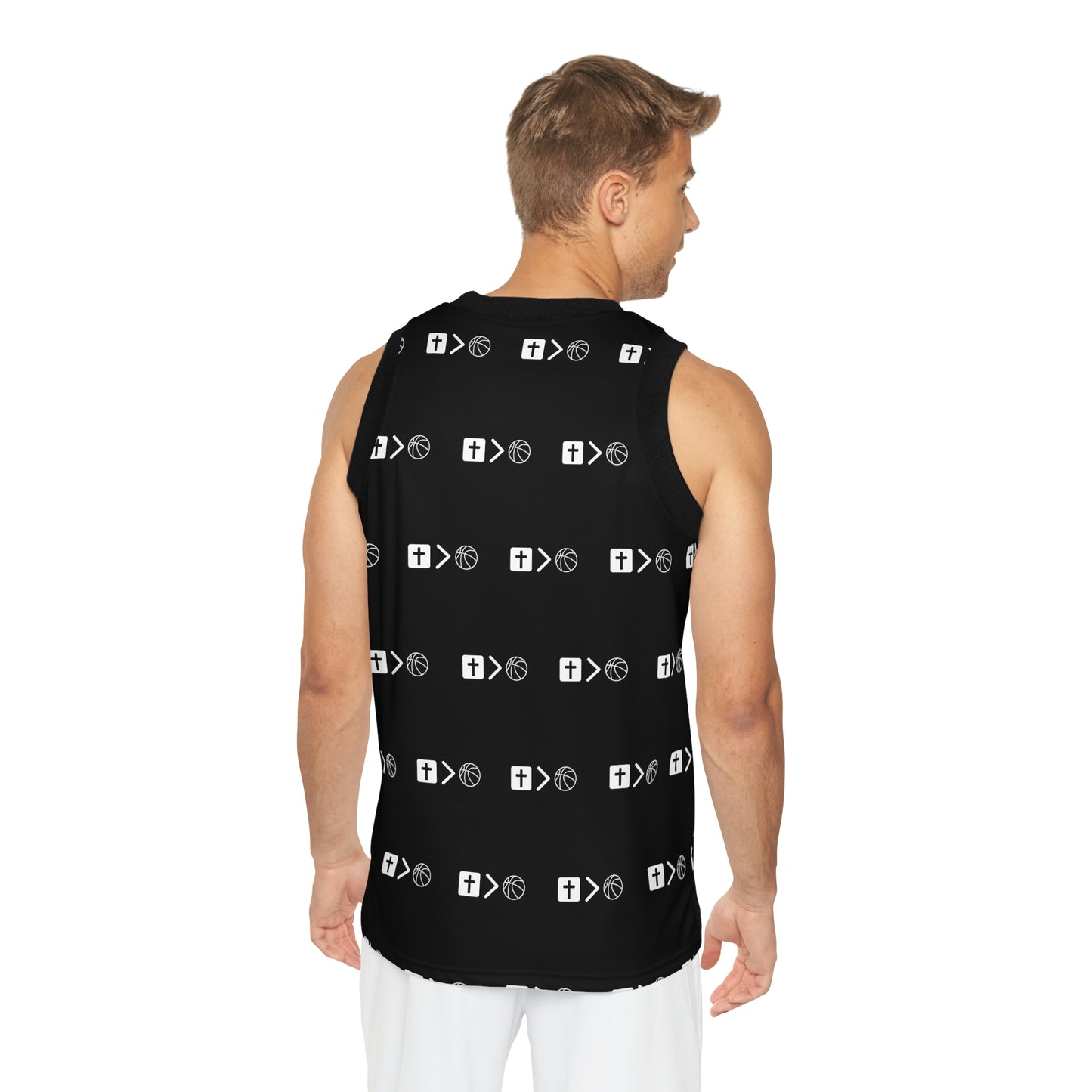 New Jesus is bigger than basketball Unisex Basketball Jersey