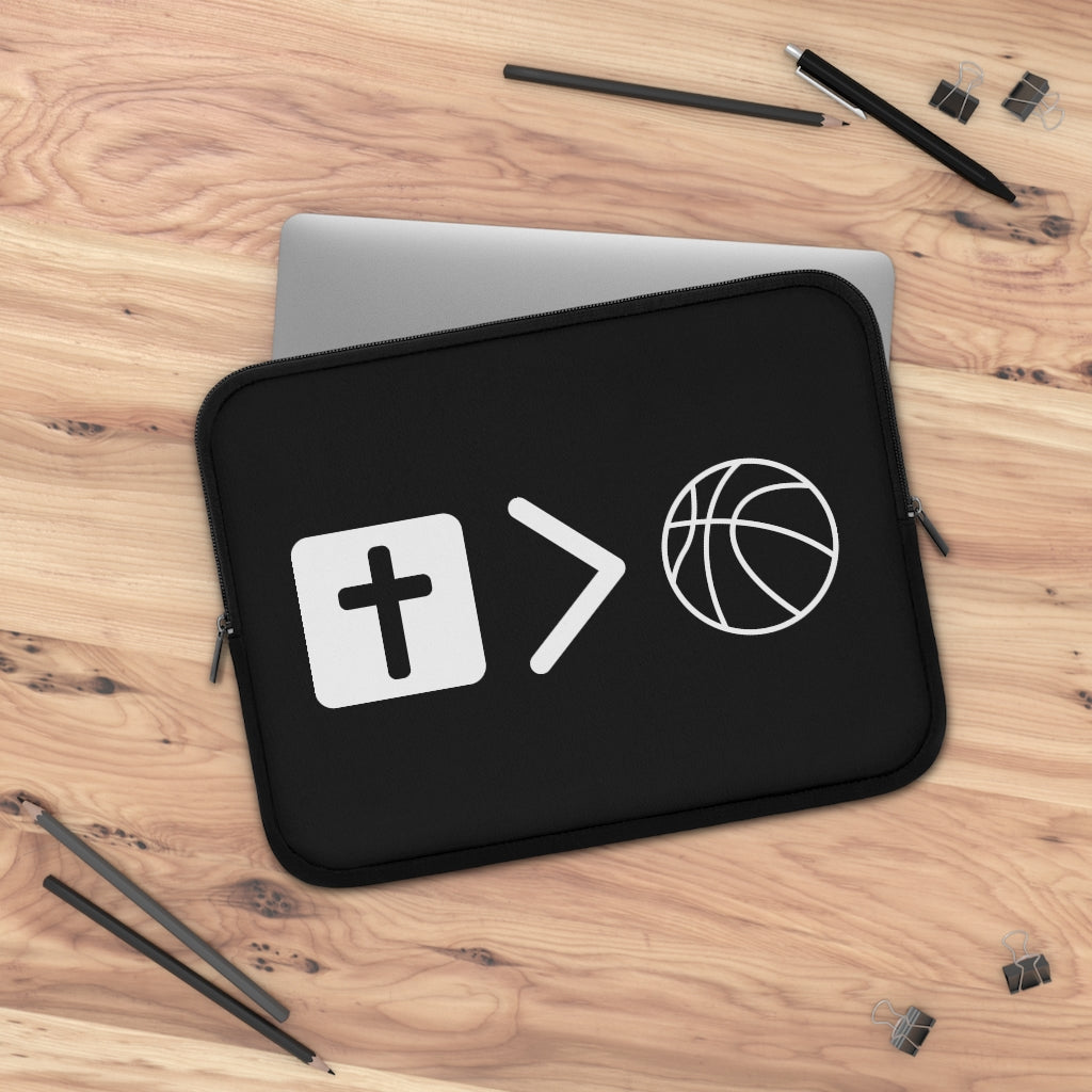 Jesus is bigger than basketball Laptop Sleeve