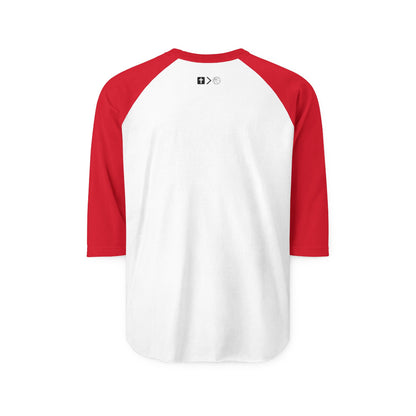 Three-Quarter Sleeve Raglan Jesus is bigger than basketball Shirt
