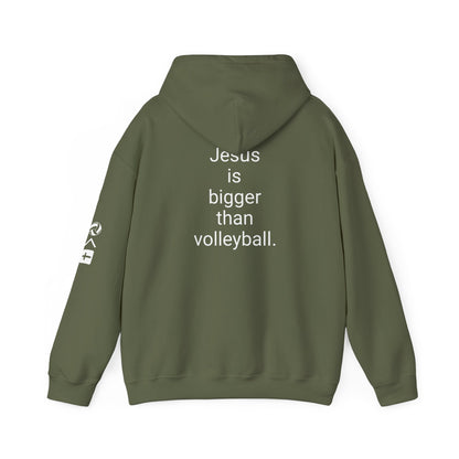 Jesus is bigger than volleyball Unisex Heavy Blend™ Hooded Sweatshirt