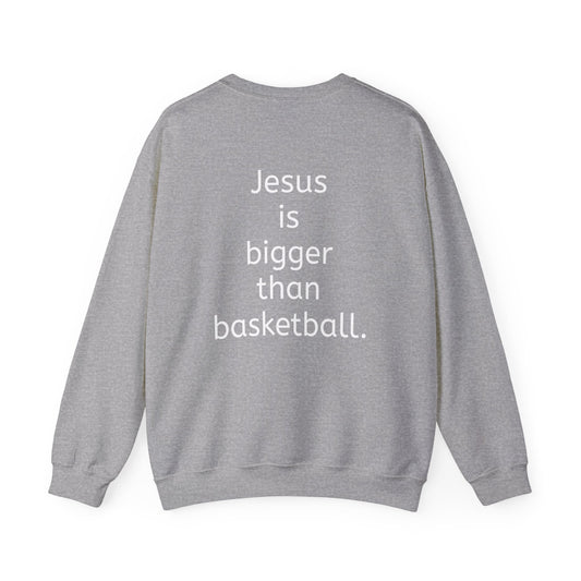 Jesus is bigger than basketball Vintage Fall Stamp Crew