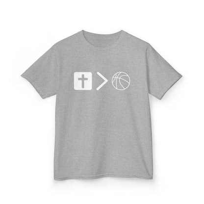 Youth Jesus is bigger than basketball Heavy Cotton Tee
