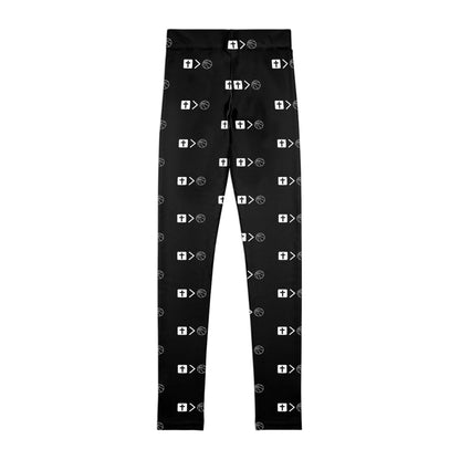 Jesus is Bigger than Basketball All over Print Youth Leggings