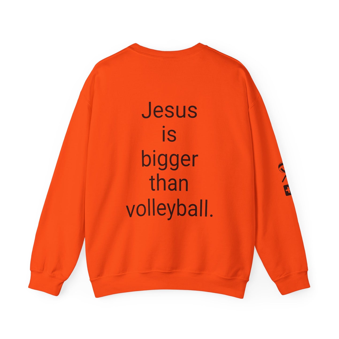 Jesus is bigger than volleyball Unisex Heavy Blend™ Crewneck Sweatshirt