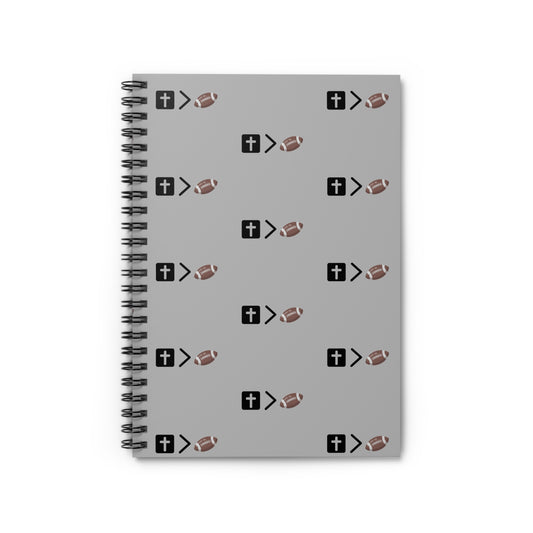 Jesus is bigger than football Spiral Notebook - Ruled Line