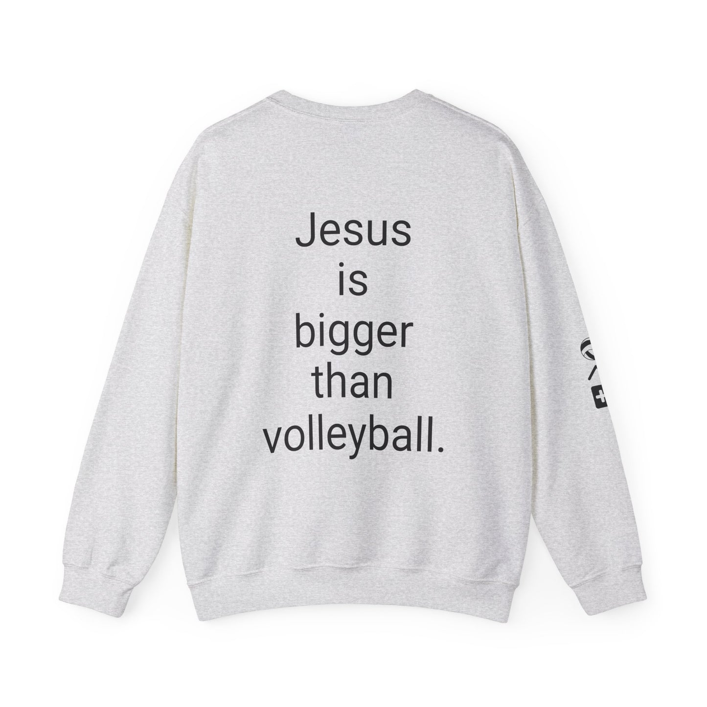 Jesus is bigger than volleyball Unisex Heavy Blend™ Crewneck Sweatshirt