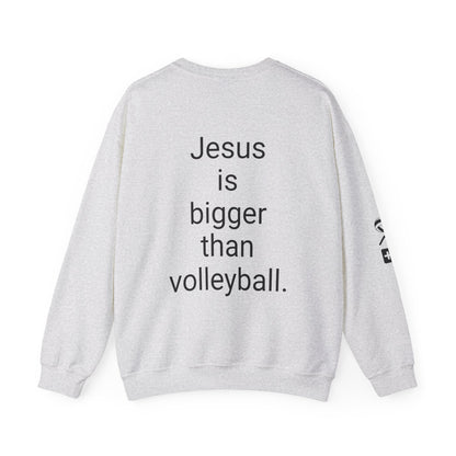 Jesus is bigger than volleyball Unisex Heavy Blend™ Crewneck Sweatshirt