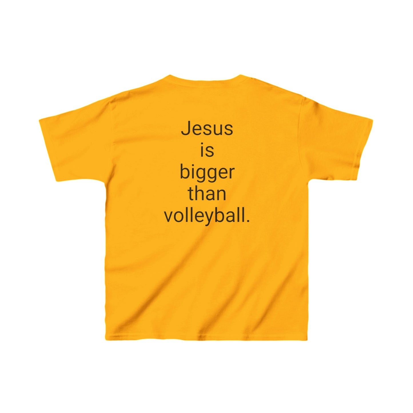 Jesus is bigger than volleyball Kids Heavy Cotton™ Tee