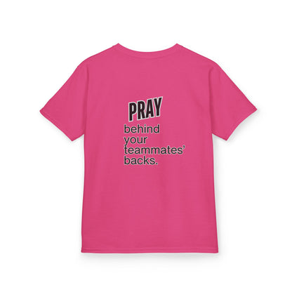 Pray behind your teammates' backs Kids Heavy Cotton™ Tee