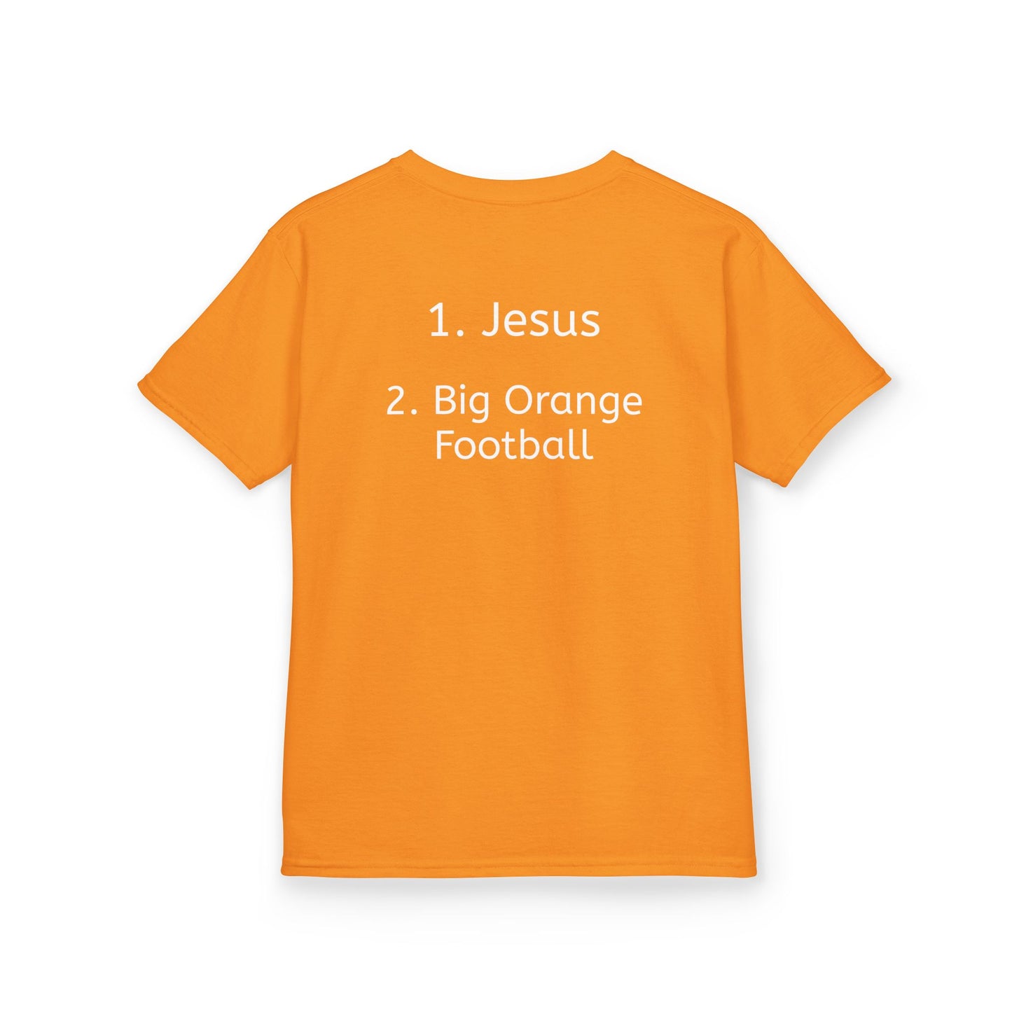 Jesus and Big Orange Football Kids Tee