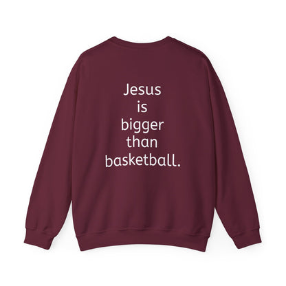 Jesus is bigger than basketball Vintage Fall Stamp Crew