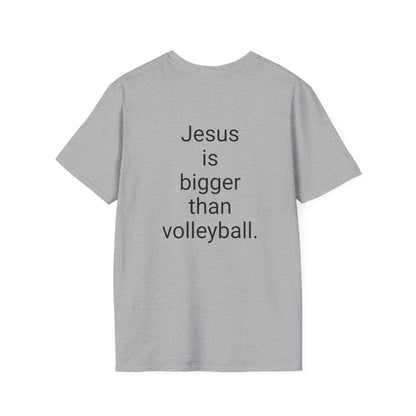 Jesus is bigger than volleyball Unisex Softstyle T-Shirt