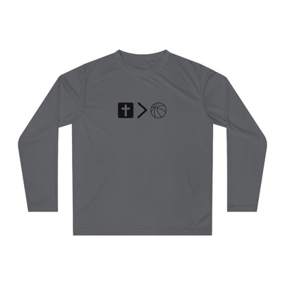 Jesus is bigger than basketball Unisex Performance Long Sleeve Shirt