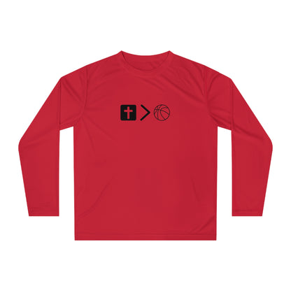 Jesus is bigger than basketball Unisex Performance Long Sleeve Shirt