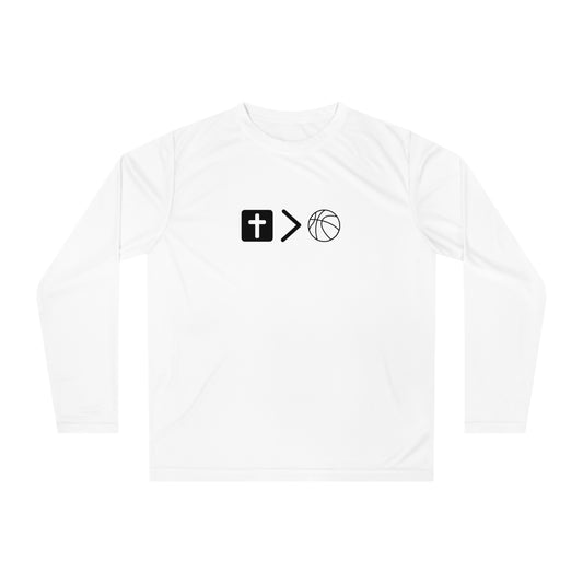Jesus is bigger than basketball Unisex Performance Long Sleeve Shirt