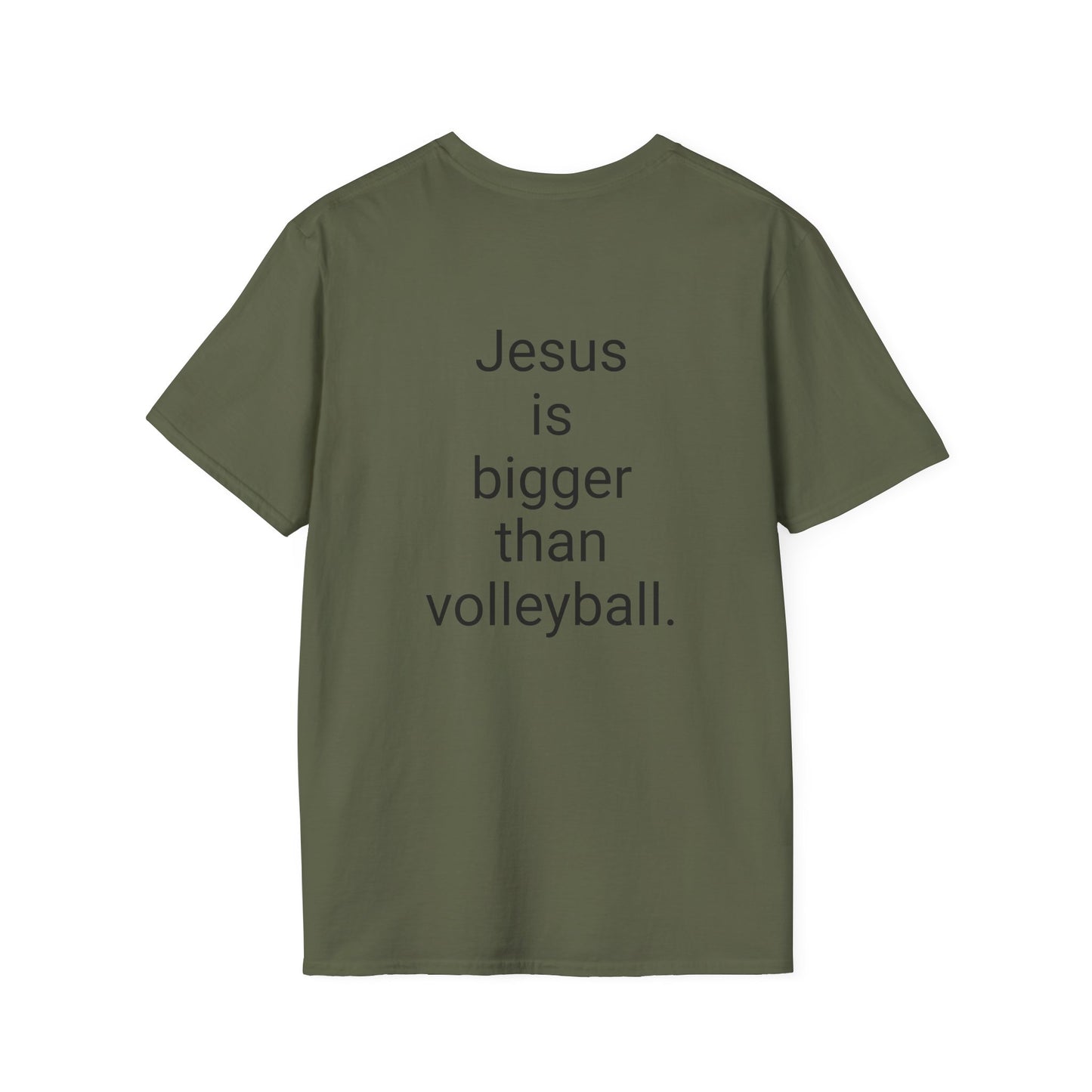 Jesus is bigger than volleyball Unisex Softstyle T-Shirt