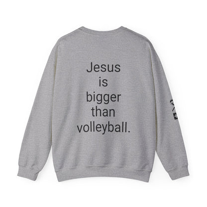 Jesus is bigger than volleyball Unisex Heavy Blend™ Crewneck Sweatshirt