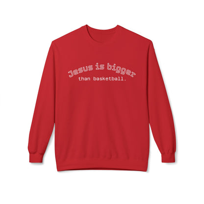 Light Weight Jesus is bigger than basketball Crew Neck